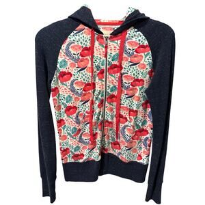 Evy's Tree The Allie Zip Up Floral Hoodie Small